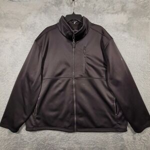 Swiss Tech Mens‎ 3XL Full Zip Jacket Black Mock Neck Mediumweight Suba